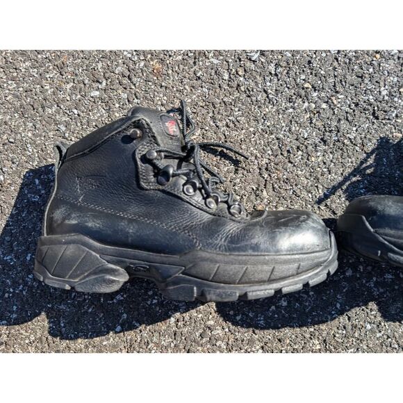 RED WING BLACK LEATHER STEEL TOE LACE UP 2380 ANKLE WORK BOOTS SIZE 7 D main image 14